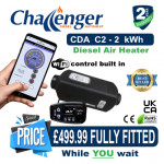 CHALLENGER DIESEL AUTOHEAT  2, 4 OR  6 kWh DIESEL AIR HEATER FULLY FITTED